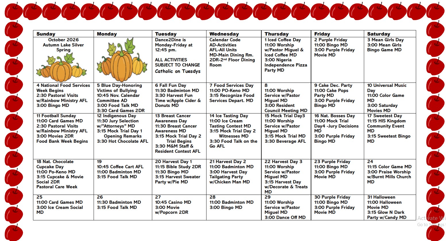 calendar